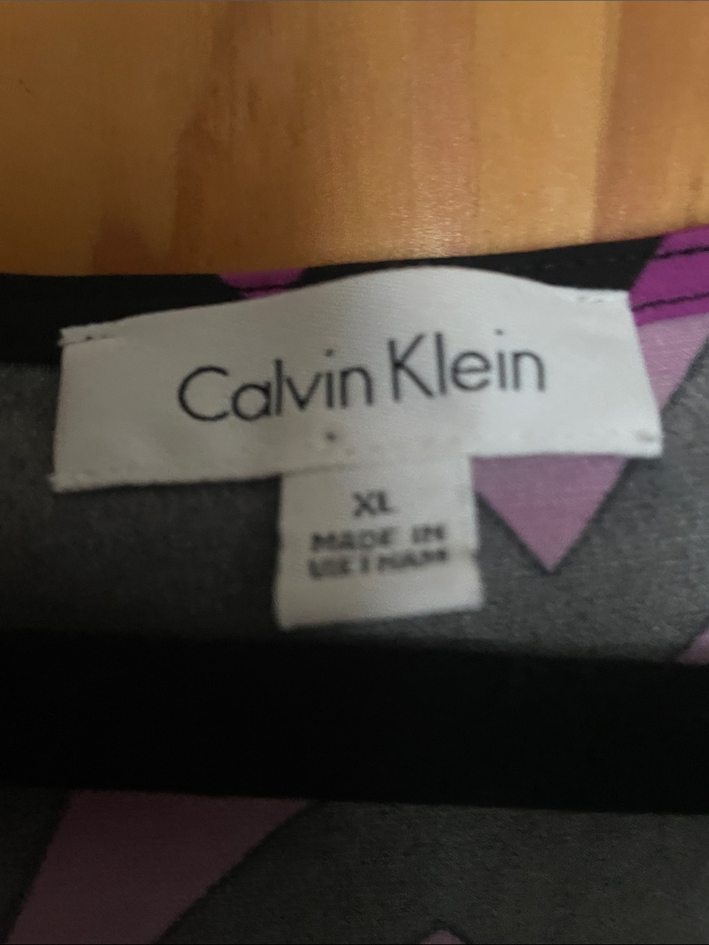 Calvin Klein Purple & Black Patterned Sleeveless Tops Duo - Picture 2 of 5